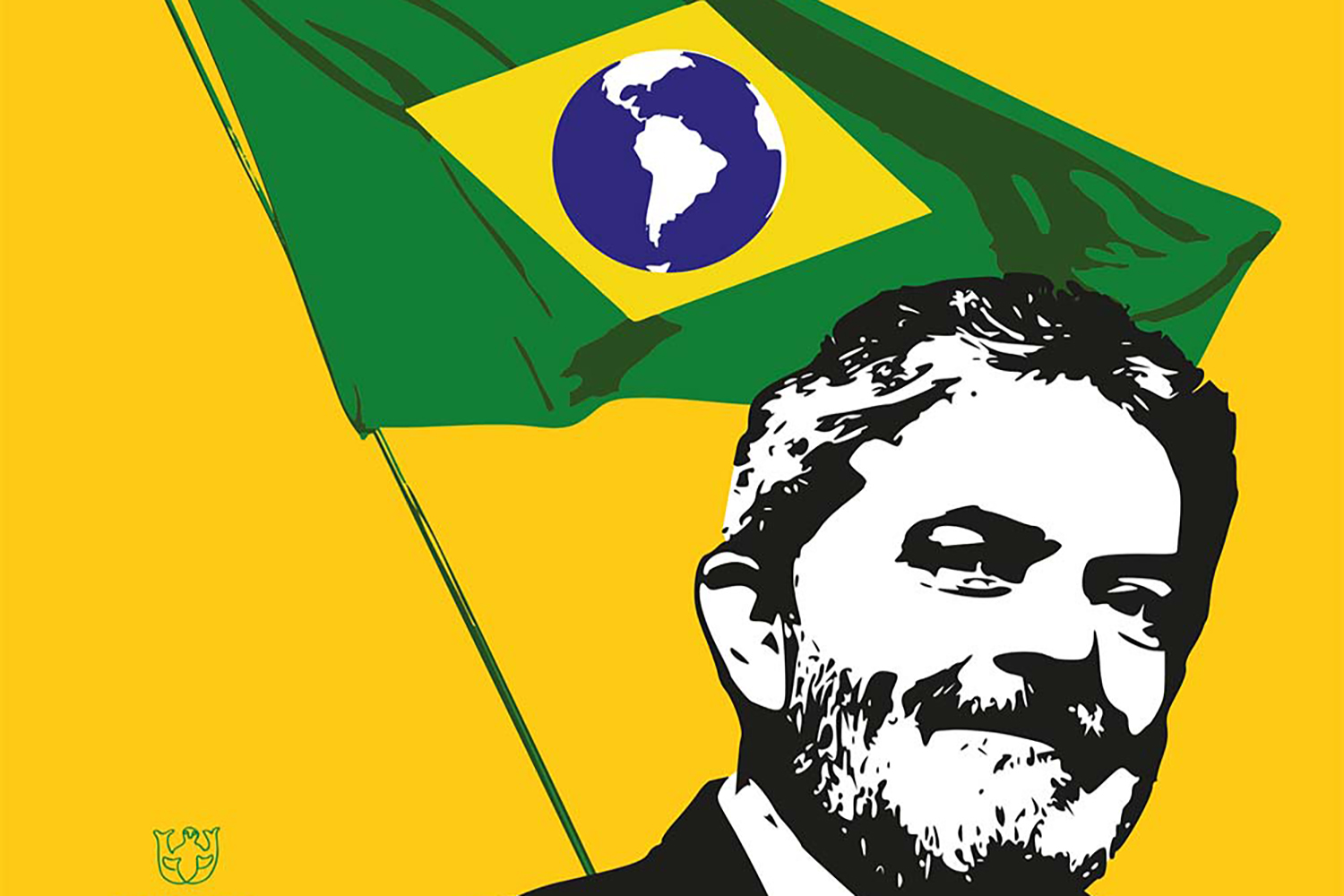 Copertina del libro con bandiera del Brasile