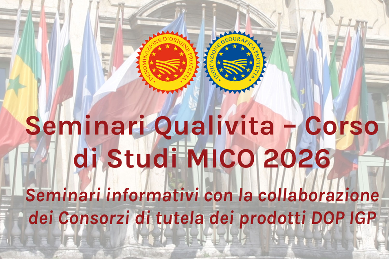 Palazzo Gallenga con sovrascritto il titolo del ciclo di seminari