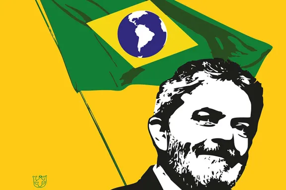 Copertina del libro con bandiera del Brasile