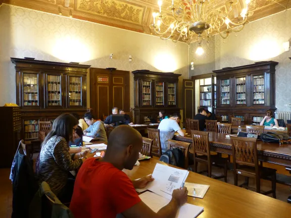 sala lettura di palazzo Gallenga