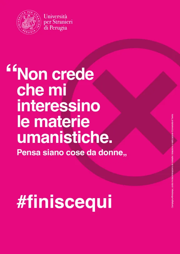 Non crede che mi interessino le materie umanistiche, pens siano cose da donne