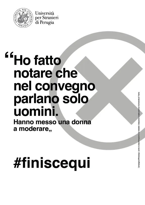 Ho fatto notare che nel convegno parlano solo uomini. Hanno messo una donna a moderare