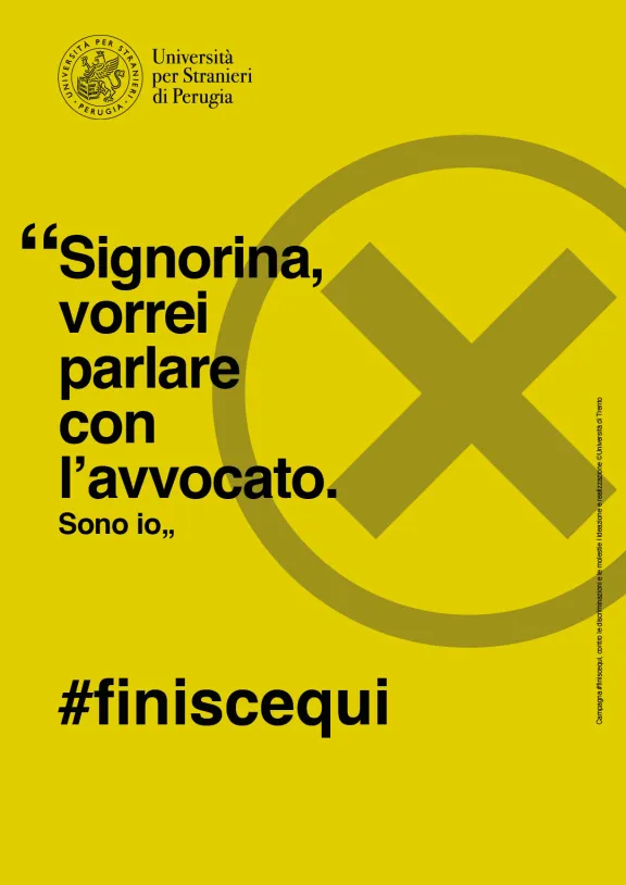 Signorina vorrei parlare con l'avvocato. Sono io