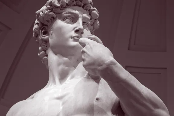 particolare del David di Michelangelo