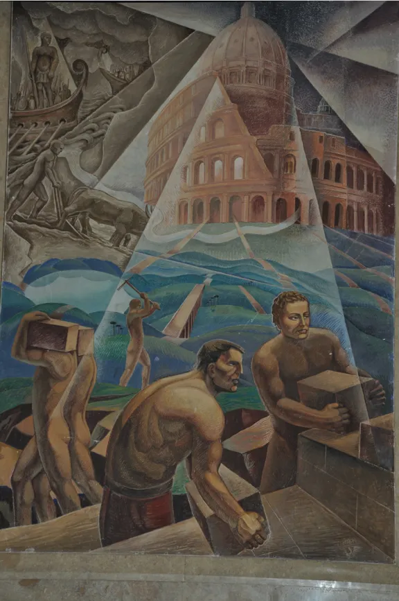 l'opera di Dottori in aula Magna